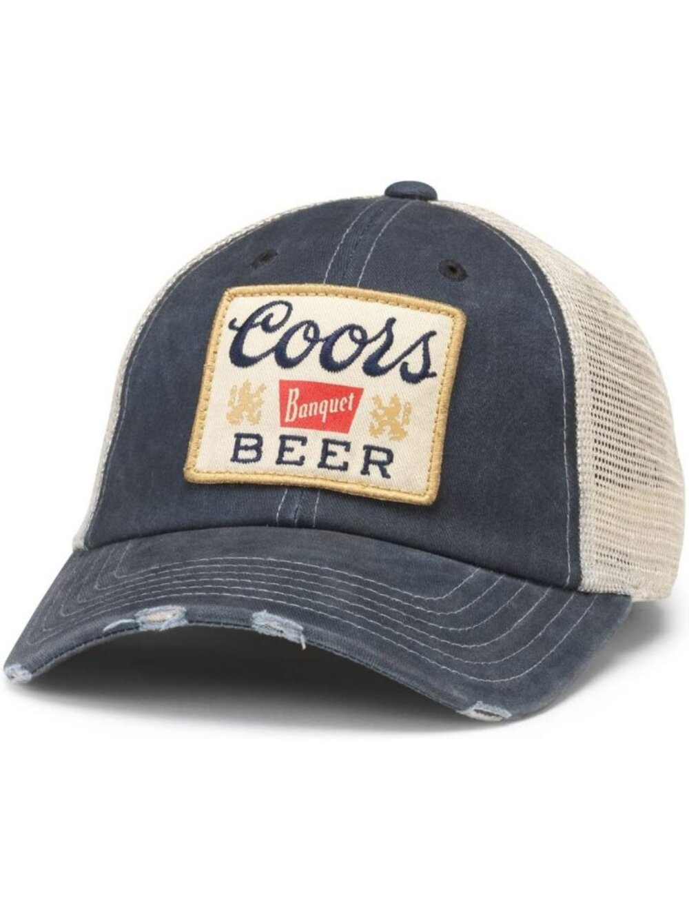 Unisex Adjustable Snapback Baseball Hat with Coors Banquet Beer Patch - Stylish